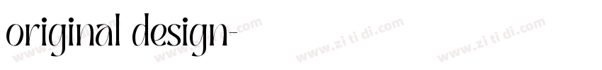 original design字体转换